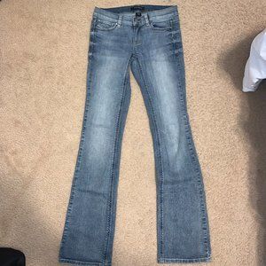 Boot-Leg Rhinestone Pocket Denim Jeans